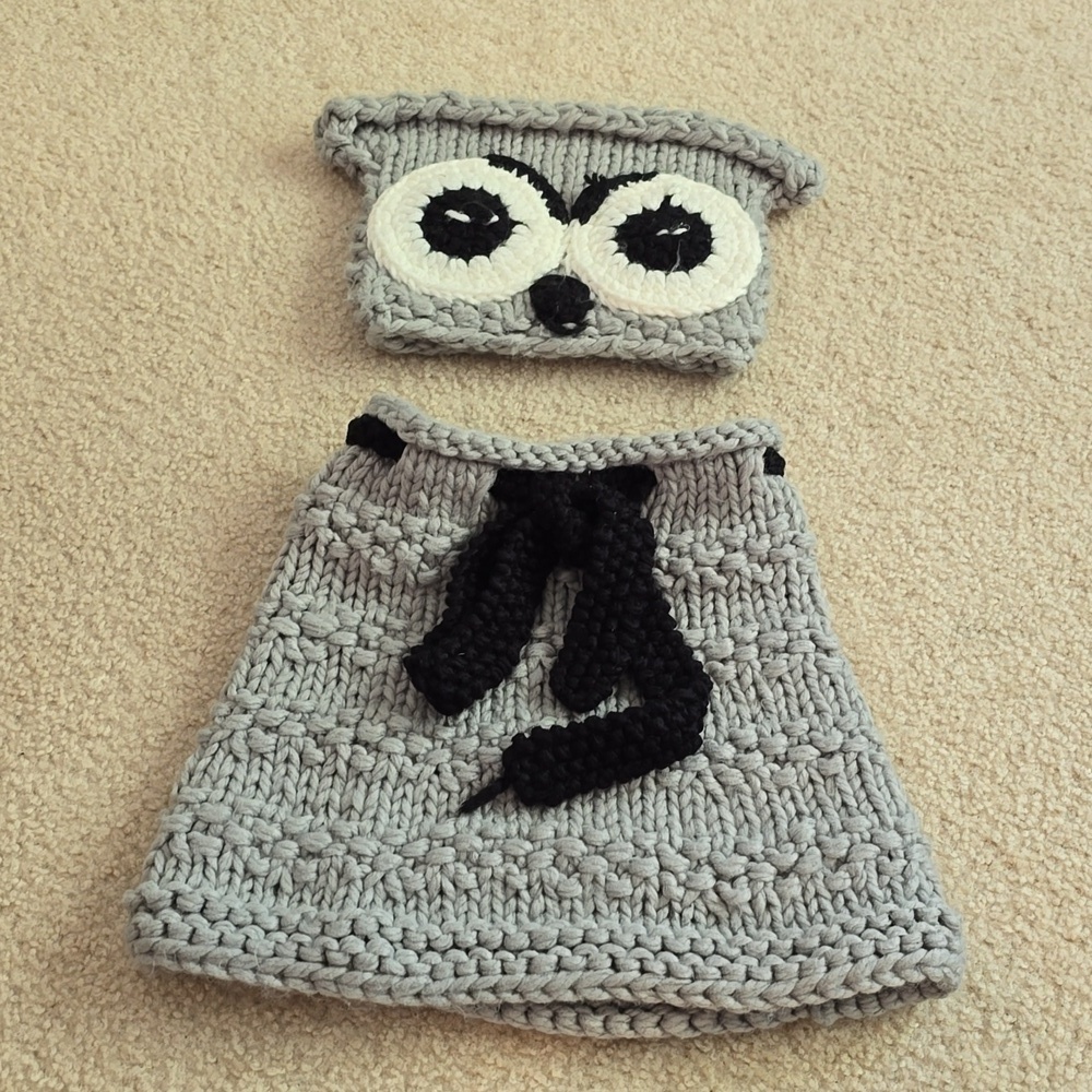 🌈 GIRLS 🦉 Winter Accessories Hat and Scarf Crochet Knit Knitted